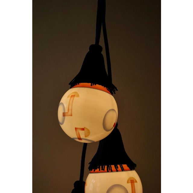 Pendant Light with Three Glass Balls, 1925 For Sale - Image 12 of 14