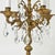 Vintage Brass and Crystal Table Chandelier 5 Arm Candelabra Lamp For Sale - Image 9 of 15