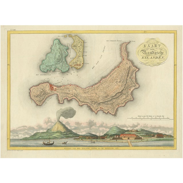 Cartography of The Banda Islands by J.S. van den Bosch, 1818 For Sale