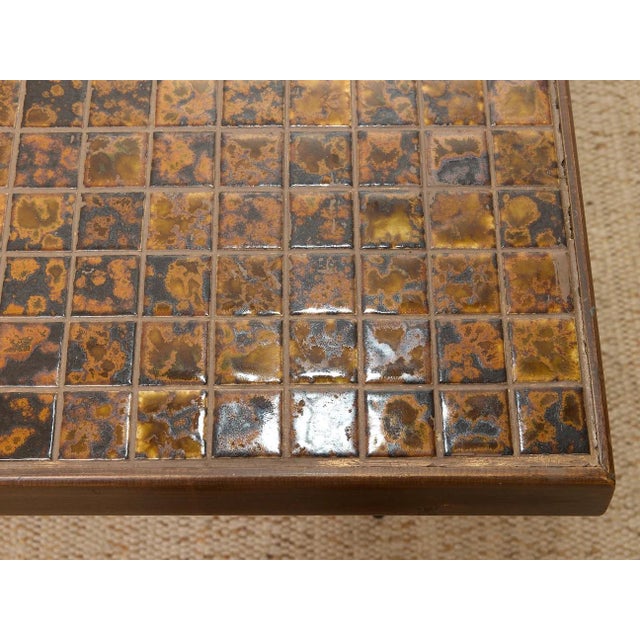 Vintage Mid-Century Modern Mosaic Tile Coffee Table With Hairpin Legs For Sale In Los Angeles - Image 6 of 10