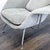 Textile Mid-Century Modern Womb-Style Lounge Chair – Chrome & Gray Upholstery For Sale - Image 7 of 8
