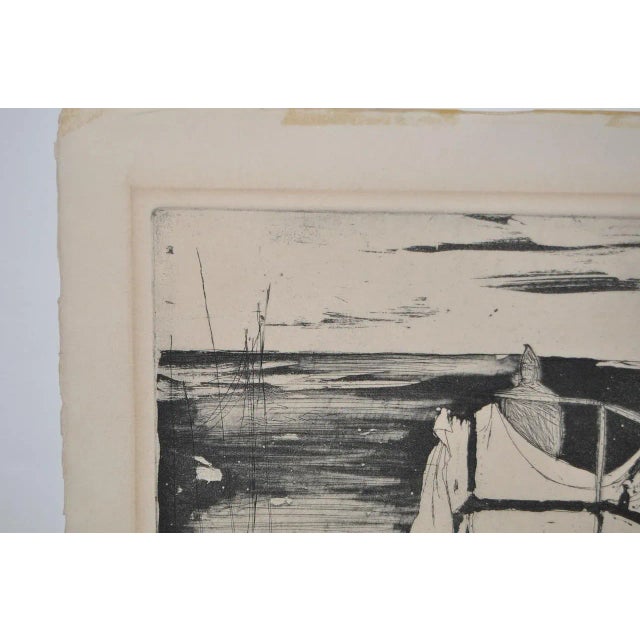 1950s Vintage "The Beach" Etching by Helen Breger For Sale - Image 10 of 11