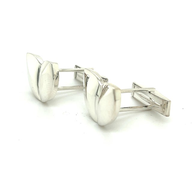 1990s Tiffany & Co Estate Cufflinks Sterling Silver, 2 Pieces For Sale In New York - Image 6 of 11