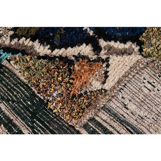 Vintage American Rag Handmade Multicolor Wool Rug For Sale - Image 9 of 10