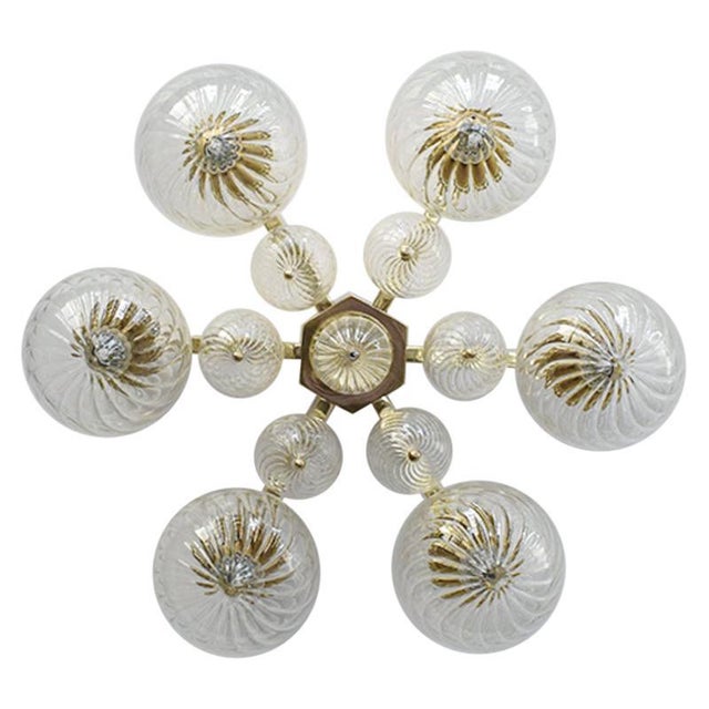 Italian 21st Century Italian Modern Murano Glass Flush Mount by Fabio LTD For Sale - Image 3 of 9