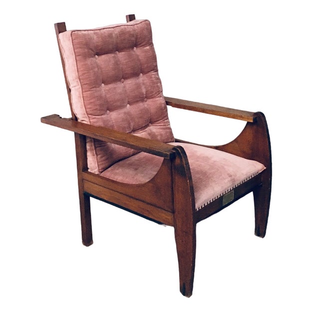 Dutch Art Deco Modernist Reclining Grand Armchair, Netherlands, 1920s For Sale