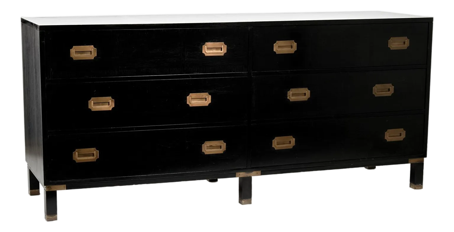 Vintage Campaign Dressers and Chests of Drawers | Chairish