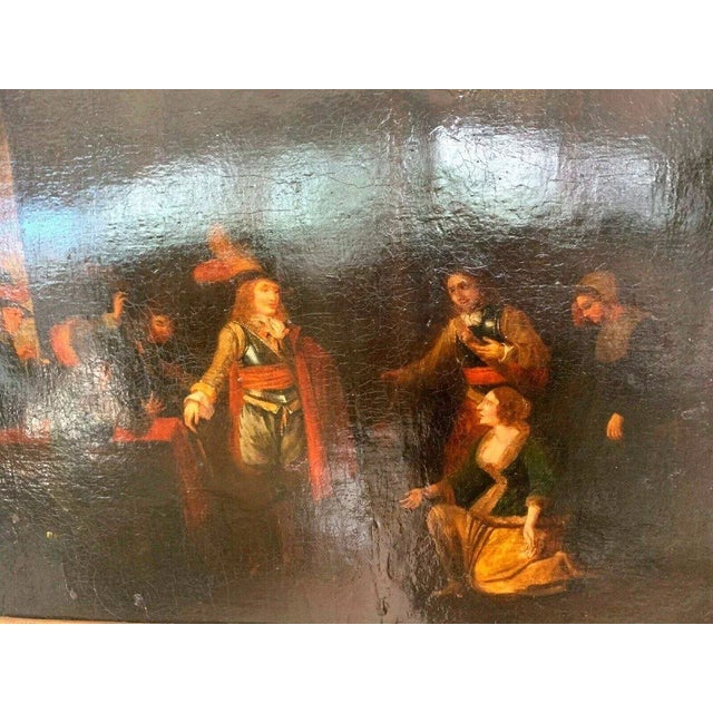 Animated Scene of Characters, 19th Century, Oil on Canvas, Framed For Sale - Image 5 of 8