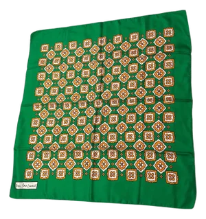 1990s Vintage Fashion Silk Carré Scarf by Yves Saint Laurent