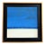 Late 20th Century Minimalist Blue Horizon Beach Scene Oil on Canvas For Sale