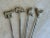 Set of 4 Stainless Steel farm animal kebab skewers in excellent condition.