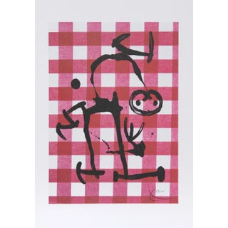 The Illiterate with Red Squares, Joan Miro Lithograph For Sale