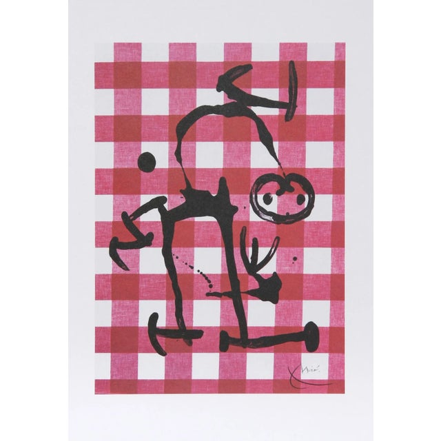 The Illiterate with Red Squares, Joan Miro Lithograph For Sale