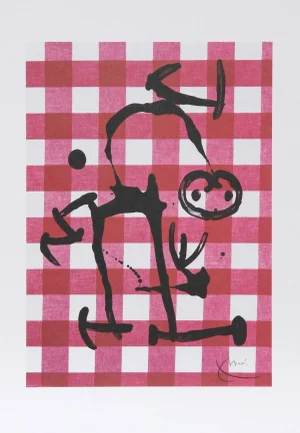 The Illiterate with Red Squares, Joan Miro Lithograph