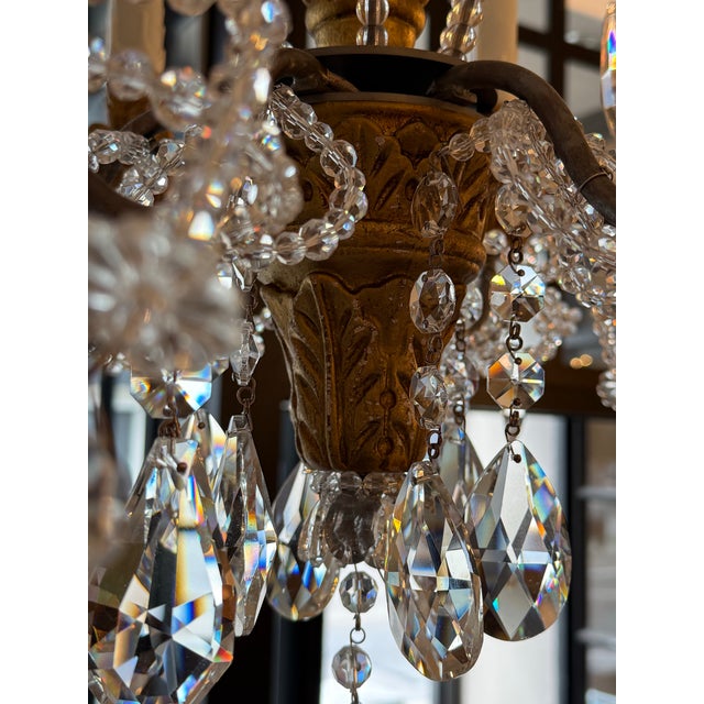 Eloquence Petite Genovese Six-Light Chandelier, Aged Gold For Sale - Image 10 of 13