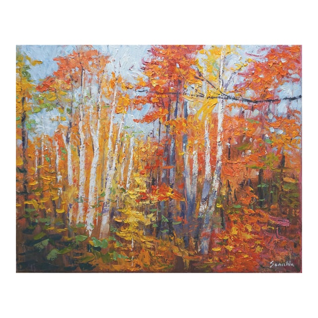 Original Oil Painting, Fall Color For Sale