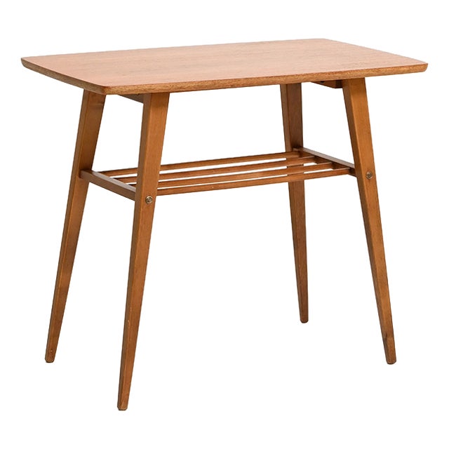 Scandinavian Teak Coffee Table with Magazine Rack, 1960s For Sale