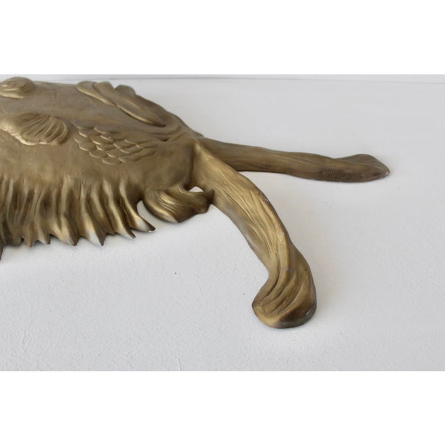 S. Lascoux Brass Finish Large Fish Wall Sculpture Mid-Century Vintage For Sale - Image 9 of 15