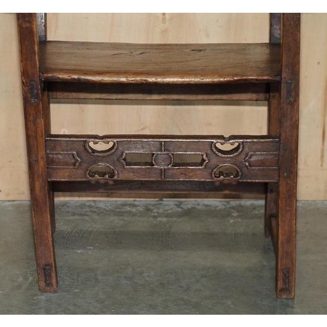 Antique Provincial Hand-Carved Elm and Fruitwood Chair, 1780-1820 For Sale - Image 9 of 18