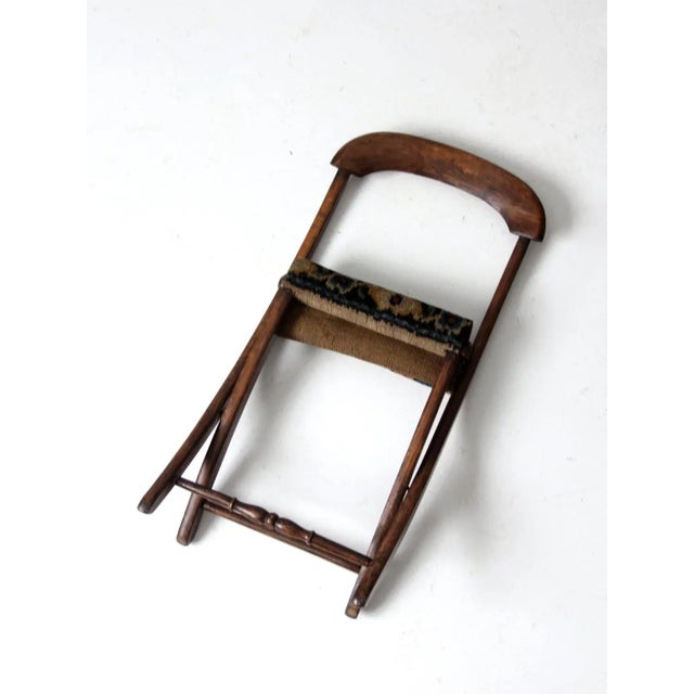 Antique Victorian Child's Folding Chair For Sale - Image 6 of 9