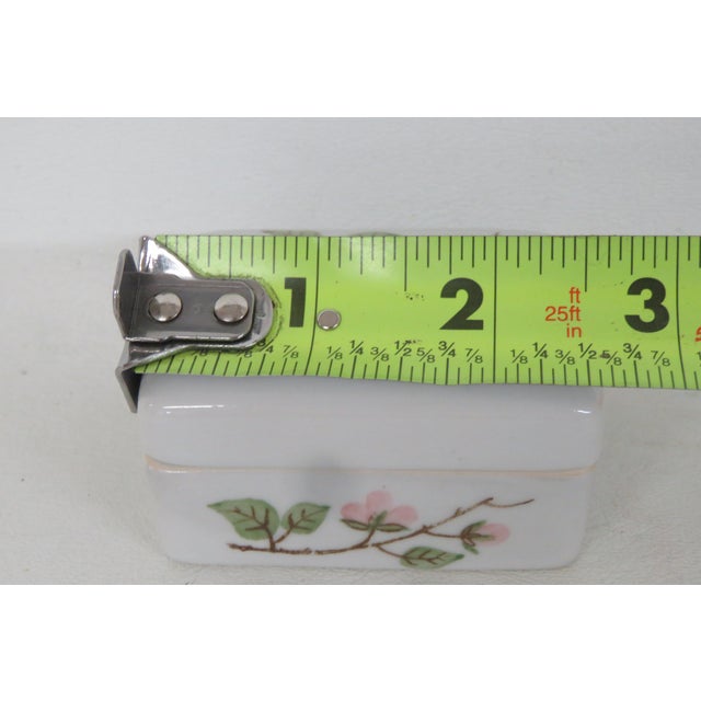 Andrea by Sadek Pink Blossom Porcelain Trinket Vanity Ring Box With Lid 4514b For Sale - Image 11 of 12