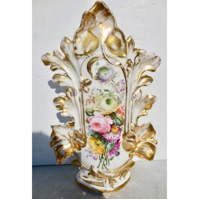 Late 19th Century Old Paris (Vieux Paris) Rococo Porcelain Vase For Sale - Image 5 of 11