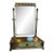 Neoclassical Hollywood Regency Brass-Clad Mahogany Vanity Dressing Mirror For Sale