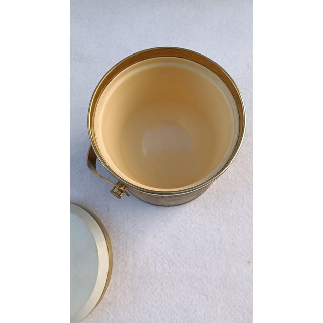 Black Vintage Ice Bucket with Geographical Map, 1970s For Sale - Image 8 of 14