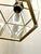 Gold Brass Lantern Pendant Light with Glass, 1970 For Sale - Image 8 of 9