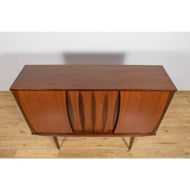 Mid-Century Modern Mid-Century Modern Teak Highboard, Denmark, 1960s For Sale - Image 3 of 18