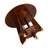 Mid 20th Century Pair of French Art Deco Style Round Mahogany Side Tables With Lower Shelves For Sale - Image 5 of 5