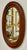 Vintage Primitive Oval Beveled Wood Wall Mirror For Sale - Image 4 of 6