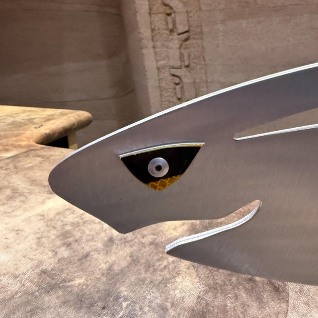 Maco Shark Aluminum Industrial Sculpture One of Kind Signed Modern For Sale - Image 9 of 17