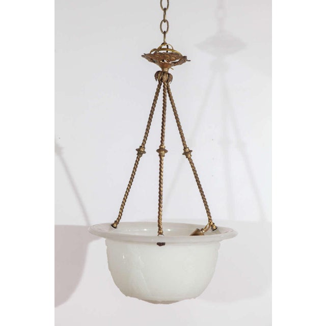 Antique Victorian Milk Glass Bowl Fixture For Sale - Image 10 of 10