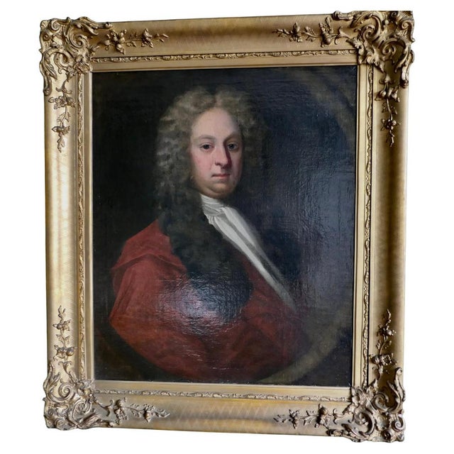 Portrait of William Woodhouse of Rearsby Hall, 1700s, Oil on Canvas, Framed For Sale - Image 10 of 10