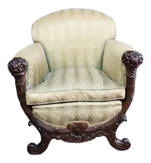 Victorian Rosewood Carved Cornucopia Club Chair
