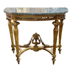 French Louis XVI Giltwood Console