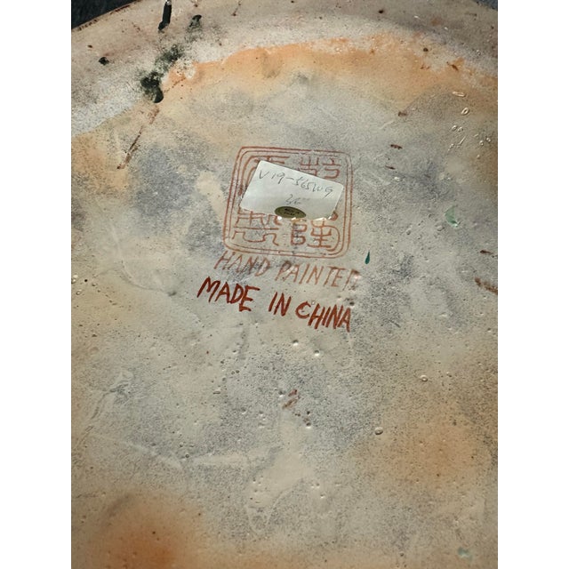 Huge Chinese Rose Famille Porcelain Vase on Stand For Sale - Image 10 of 10