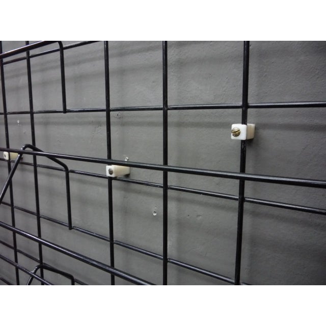 Black Mid-Century Modern Shoe Rack Shelf by Karl Fichtel for Erlauer Drahtwerke, 1950s For Sale - Image 8 of 10