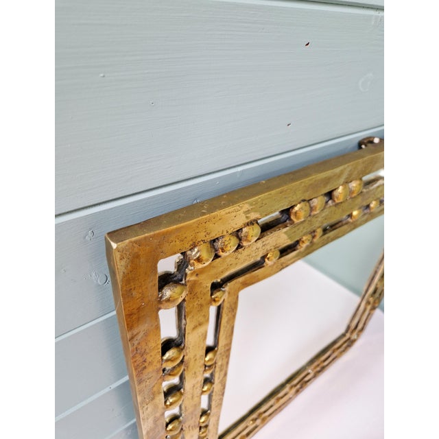 Vintage Brutalist Mirror in Bronze, 1970s For Sale - Image 6 of 12