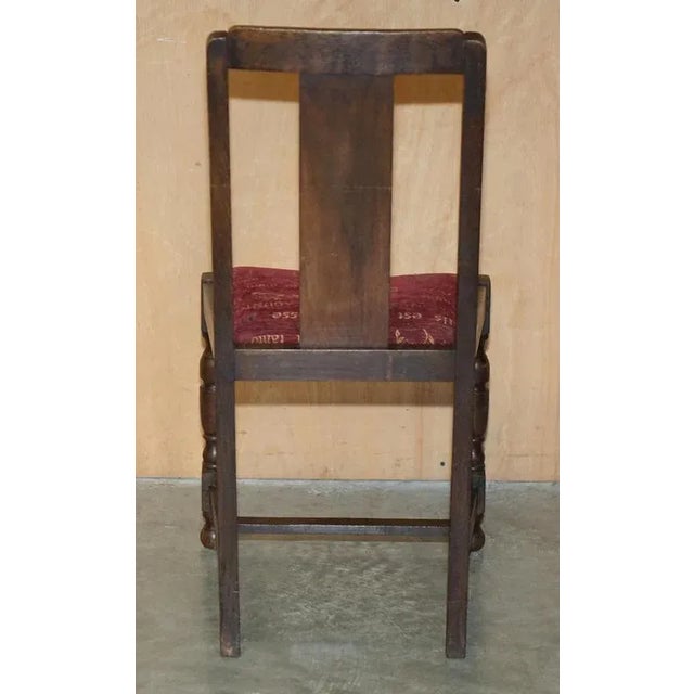 Englis Art Deco Hall Chair in Oak, 1930s For Sale - Image 10 of 13