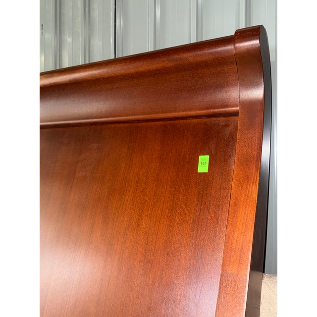 Thomasville Impressions Collection Martinique / Louis Philippe Wooden Sleigh Bed Frame For Sale - Image 15 of 17