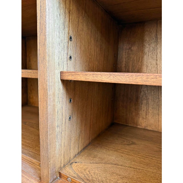 Oak Fluted Four-Door Sideboard Credenza For Sale - Image 9 of 12