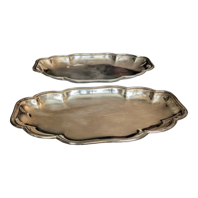Pair of Mid-Century Gorham Traditional Bread Plates Yb10 For Sale