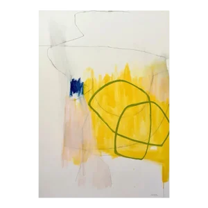 Contemporary Abstract Oil and Graphite on Canvas Painting "Threshold" by Xanda McCagg