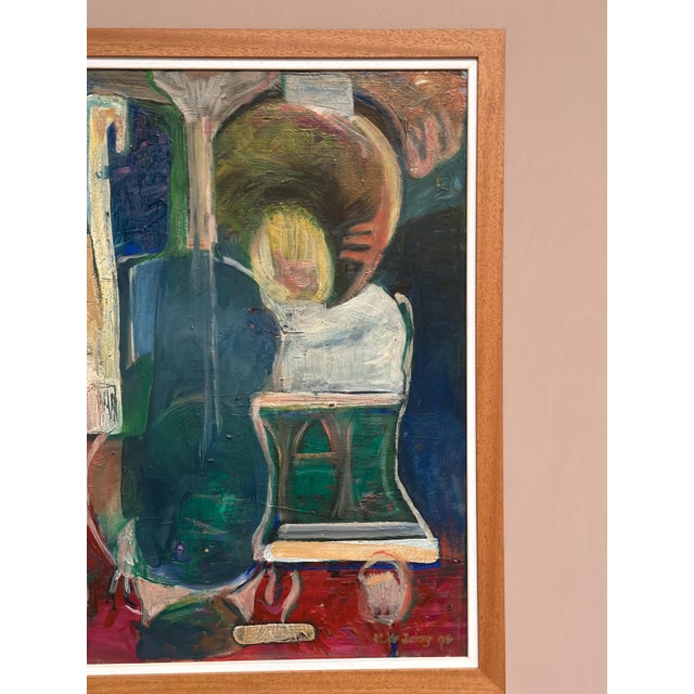 Hendrik De Jong, Abstract Composition, 1994, Oil on Canvas, Framed For Sale - Image 4 of 18