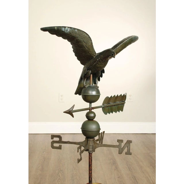 American Vintage Copper Eagle Weathervane For Sale - Image 3 of 12
