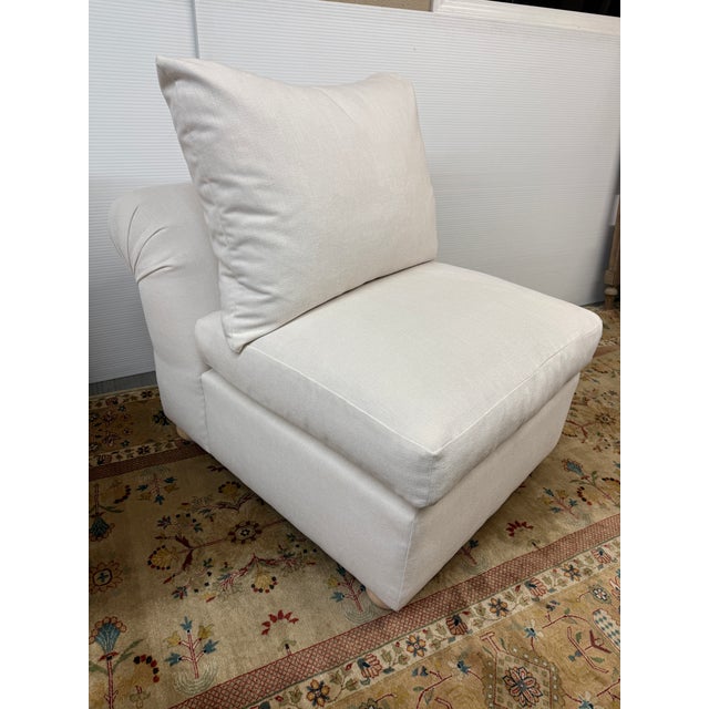 Kreiss Kreiss Furniture Giverny Armless Lounge Chairs, Pair For Sale - Image 4 of 12