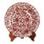 Japanese Imari Red & White Porcelain Charger With Garden Scene 20thC For Sale