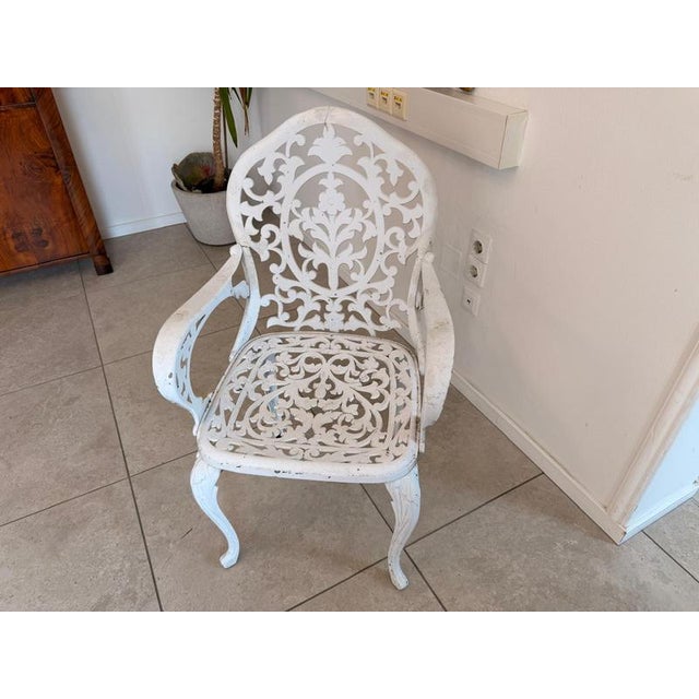 Antique Iron Garden Chair, 1890s For Sale - Image 9 of 10